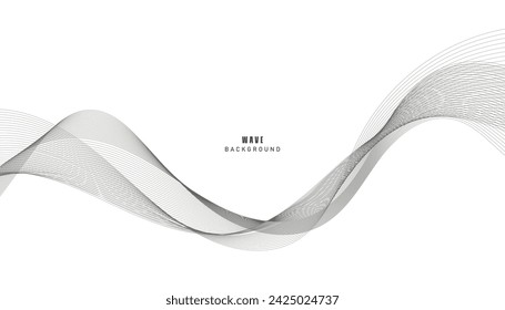 Líneas para el fondo. Rayas negras sobre fondo blanco. Conjunto de líneas onduladas. Varias ondas de línea. Arte de líneas creativas. Ondas grises con líneas. Vector ondas conjunto. Línea ondulada curva, banda lisa.