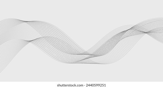 Líneas para el fondo. Rayas negras sobre fondo blanco. Conjunto de líneas onduladas. Varias ondas de línea. Arte de líneas creativas. Ondas grises con líneas. Vector ondas conjunto. Línea ondulada curva, banda lisa.