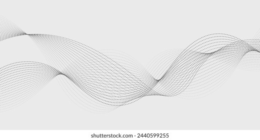 Líneas para el fondo. Rayas negras sobre fondo blanco. Conjunto de líneas onduladas. Varias ondas de línea. Arte de líneas creativas. Ondas grises con líneas. Vector ondas conjunto. Línea ondulada curva, banda lisa.