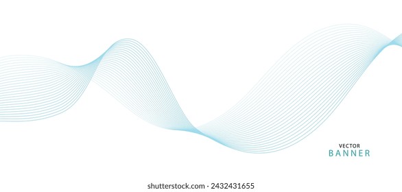 Lines for the background. blue stripes on a white background. Vector for brochures.