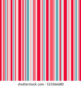 Lines background, Christmas red blue pink and white vector seamless pattern