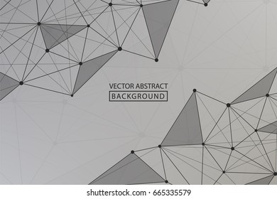 Lines background dots with connections for your design. Molecule and communication background. Vector illustration