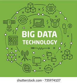 Lines Background illustration big data technology