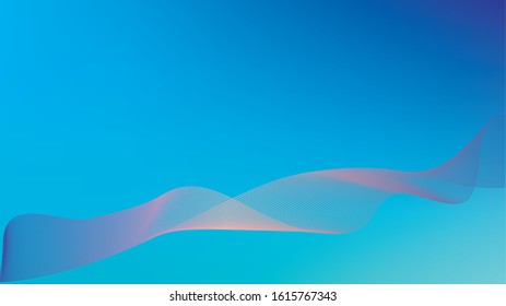 Lines blended with blue and green gradient mesh background nice for wallpaper