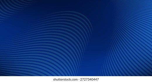 Linhas de fundo abstrato azul, a aparência de aço inoxidável, linhas circulares em um projeto simples abstrato azul