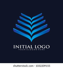 Lines of Book Tower Logo Icon