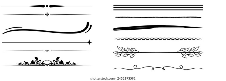 lines and borders black color for your project