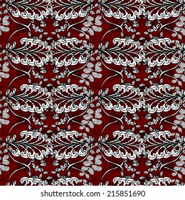 Lines with branch seamless pattern. Seamless abstract hand-drawn pattern, floral background. Seamless pattern can be used for wallpaper, pattern fills, web page 