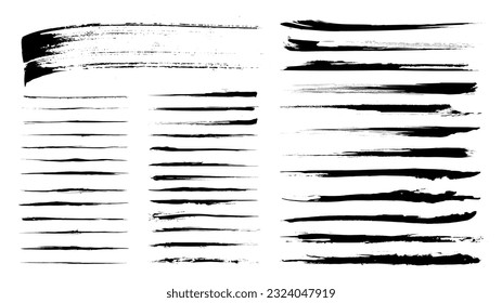 Lines brush stroke vector collection