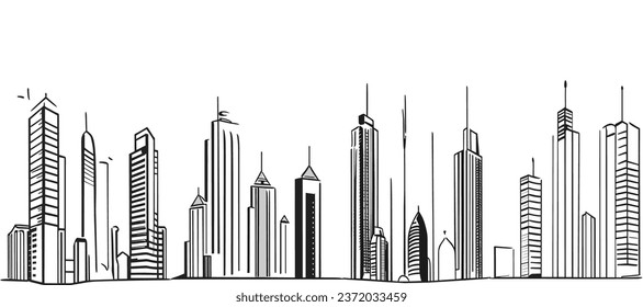 Lines of buildings and buildings