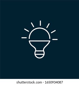 The lines of the bulb logo design are simple and elegant