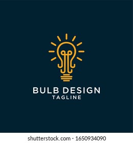 The lines of the bulb logo design are simple and elegant