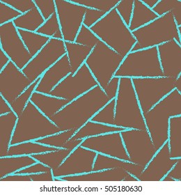 Lines chaotic seamless pattern. Fashion graphic background design. Modern stylish abstract texture. Color template for prints, textiles, wrapping, wallpaper, website etc. Stock VECTOR illustration