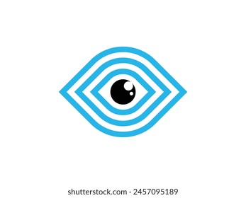 líneas círculo ojo insight logo icono Ilustración vectorial