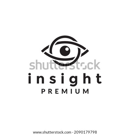 lines circle eye modern insight logo symbol icon vector graphic design illustration idea creative
