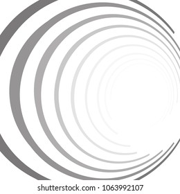 Lines in Circle Form.  Abstract Geometric shape .
