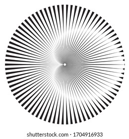 Lines in Circle Form . Circular Vector Illustration .Technology round Logo . Design element . Abstract Geometric shape . 