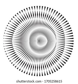 Lines in Circle Form . Circular Vector Illustration .Technology round Logo . Design element . Abstract Geometric shape .