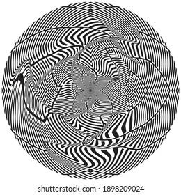 Lines in Circle Form . Circular Vector Illustration .Technology round Logo . Design element . Abstract Geometric shape . 