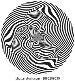 Lines in Circle Form . Circular Vector Illustration .Technology round Logo . Design element . Abstract Geometric shape . 