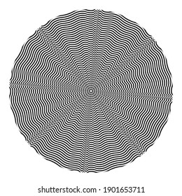 Lines in Circle Form . Circular Vector Illustration .Technology round Logo . Design element . Abstract Geometric shape . 