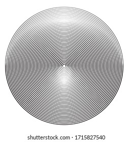 Lines in Circle Form for comic books . Explosion background . Vector Illustration .Technology round Logo . Circular Design element . Abstract Geometric shape . 
