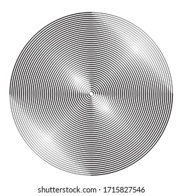Lines in Circle Form for comic books . Explosion background . Vector Illustration .Technology round Logo . Circular Design element . Abstract Geometric shape . 