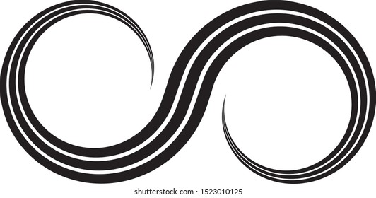 Lines in circle form. Design element. Geometric abstract shape.Vector illustration.