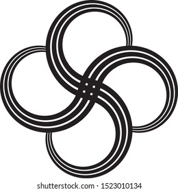 Lines in circle form. Design element. Geometric abstract shape.Vector illustration.