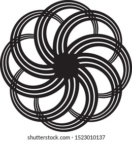 Lines in circle form. Design element. Geometric abstract shape.Vector illustration.