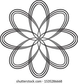 Lines in circle form. Design element. Geometric abstract shape.Vector illustration.