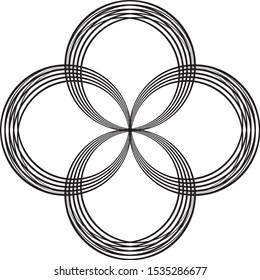 Lines in circle form. Design element. Geometric abstract shape.Vector illustration.