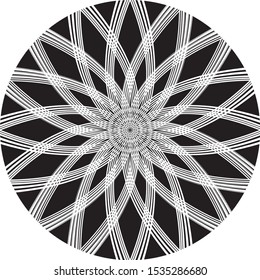 Lines in circle form. Design element. Geometric abstract shape.Vector illustration.