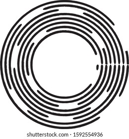 Lines in circle form. Design element. Geometric abstract shape.Vector illustration.