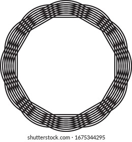 Lines in circle form. Design element. Geometric abstract shape.Vector illustration.