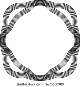 Lines in circle form. Design element. Geometric abstract shape.Vector illustration.