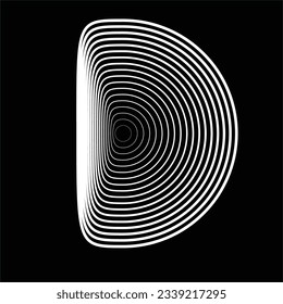 Lines in Circle Form .Geometrical Vector technology round Logo . Design element . Abstract Geometric shape .
