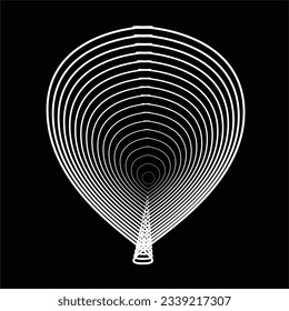 Lines in Circle Form .Geometrical Vector technology round Logo . Design element . Abstract Geometric shape .