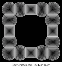 Lines in Circle Form .Geometrical Vector technology round Logo . Design element . Abstract Geometric shape .