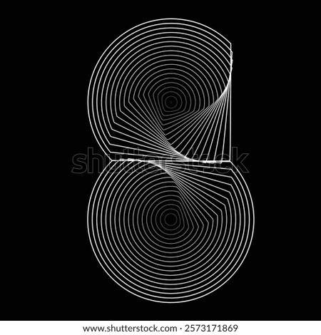 Lines in Circle Form .Geometrical Vector technology round Logo . Design element .Molecule logo. Abstract Geometric shape .abstract molecule shape