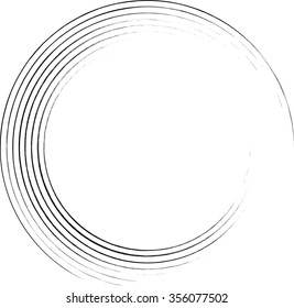 Lines in Circle Form . Grunge