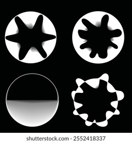 Líneas en forma de círculo. Ilustración vectorial de forma redondeada lineal. Muchas circunferencias forman un anillo. Logotipo de Wave. Elemento de diseño . Diversas líneas circulares que forman el marco redondo. Arte de línea de degradado Abstractas .