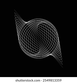 Linien in Kreisform . Rotierende abgerundete Form Vektorgrafik .Rotierende Kreise bilden einen Ring.Rotierendes Design-Element . Verschiedene Kreislinien, die einen runden Rahmen bilden. Abstrakte geometrische Linienart .