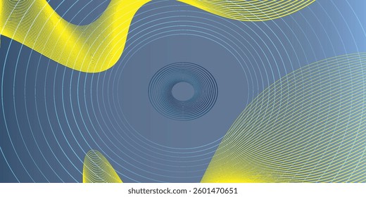 Lines in Circle Form . Rotate rounded shape Vector Illustration .Rotating circles form a ring.Rotating design element . Various circle lines forming round frame . Abstract Geometric line art .