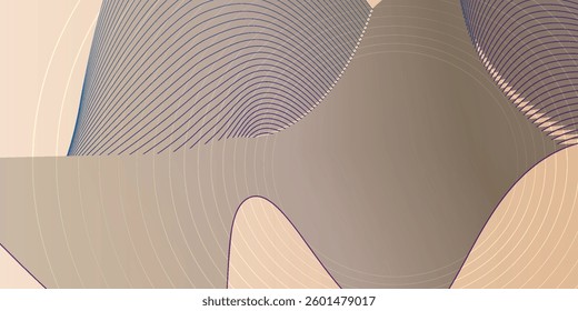 Lines in Circle Form . Rotate rounded shape Vector Illustration .Rotating circles form a ring.Rotating design element . Various circle lines forming round frame . Abstract Geometric line art .