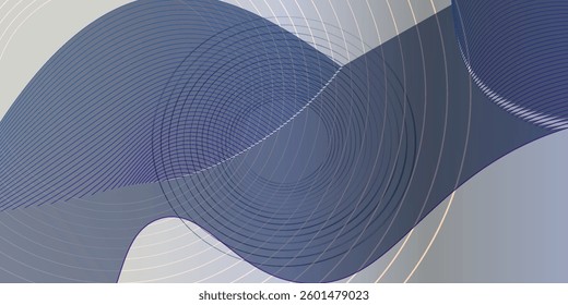 Lines in Circle Form . Rotate rounded shape Vector Illustration .Rotating circles form a ring.Rotating design element . Various circle lines forming round frame . Abstract Geometric line art .