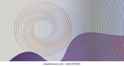 Lines in Circle Form . Rotate rounded shape Vector Illustration .Rotating circles form a ring.Rotating design element . Various circle lines forming round frame . Abstract Geometric line art .