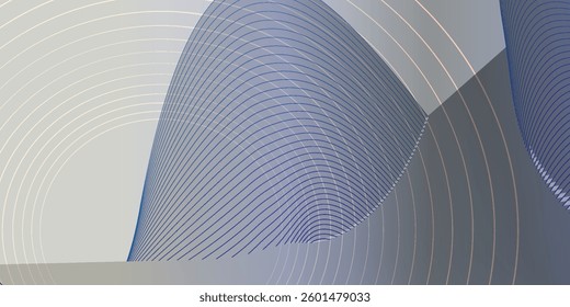 Lines in Circle Form . Rotate rounded shape Vector Illustration .Rotating circles form a ring.Rotating design element . Various circle lines forming round frame . Abstract Geometric line art .