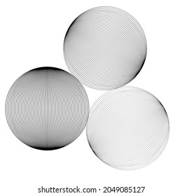 Lines in circle Form . Sphere Vector Illustration .Technology round Logo . Design element . Abstract Geometric shape .