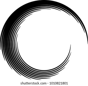 Lines in Circle Form . Spiral Vector Illustration .Technology round Logo . Design element . Abstract Geometric shape .